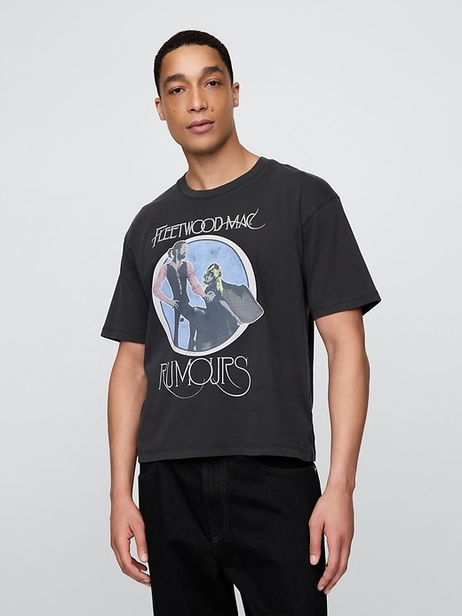 Image number 1 showing, Heavyweight Cropped Fleetwood Mac Graphic T-Shirt