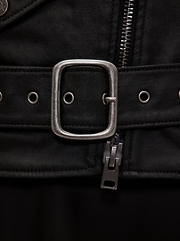 Coated Denim Moto Jacket Designed by Zac Posen