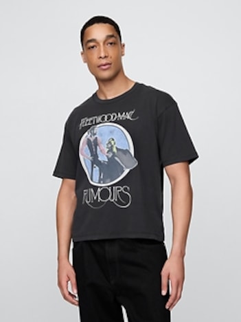 Heavyweight Cropped Fleetwood Mac Graphic T-Shirt