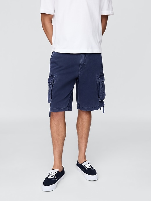 Image number 2 showing, Twill Cargo Baggy Shorts