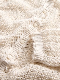 Gap × DÔEN Linen-Blend Pointelle Cardigan