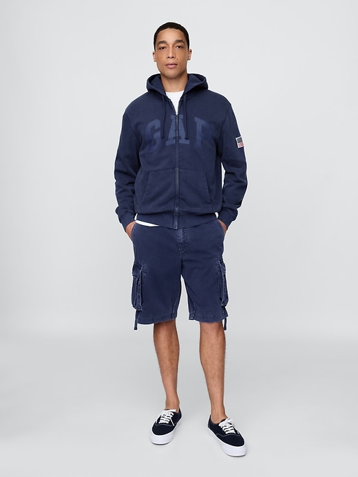 Image number 1 showing, Twill Cargo Baggy Shorts