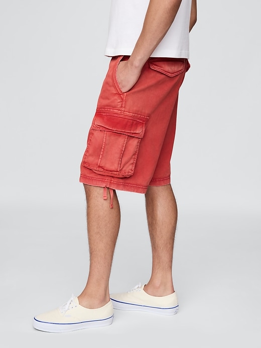Image number 3 showing, Twill Cargo Baggy Shorts