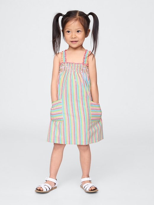 Image number 1 showing, Baby & Toddler Smocked Poplin Dress