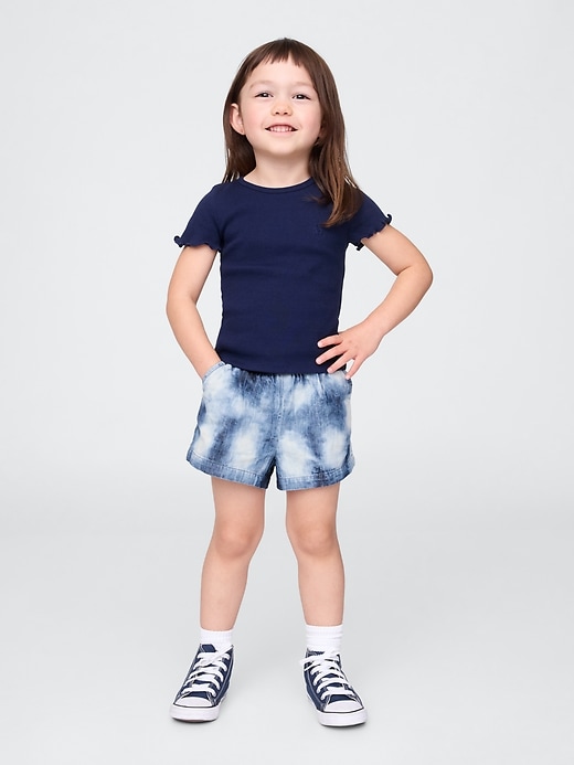 Image number 1 showing, Baby & Toddler Denim Pull-On Shorts