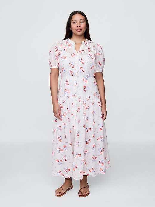 Image number 5 showing, Gap × DÔEN Pintuck Floral Midi Dress