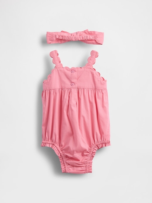 Image number 2 showing, Baby Embroidered Bubble Shorty Set