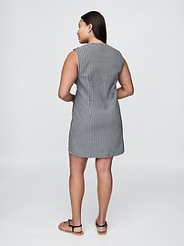 Gap × DÔEN Gingham Denim Mini Dress