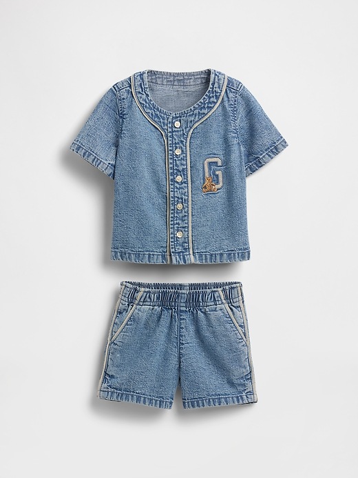 Baby Denim Jersey Outfit Set