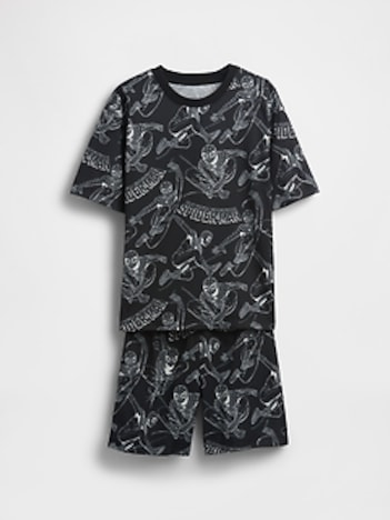 Kids Marvel Recycled Spider-Man PJ Short Set