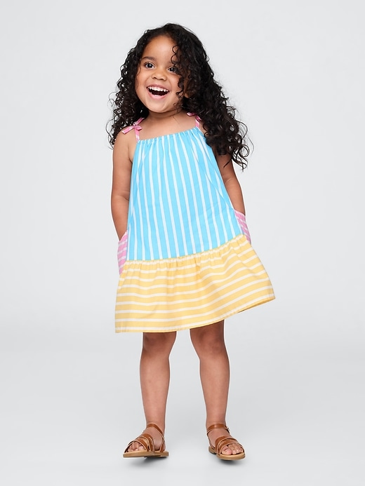Image number 1 showing, Baby & Toddler Poplin Mixed Stripe Dress