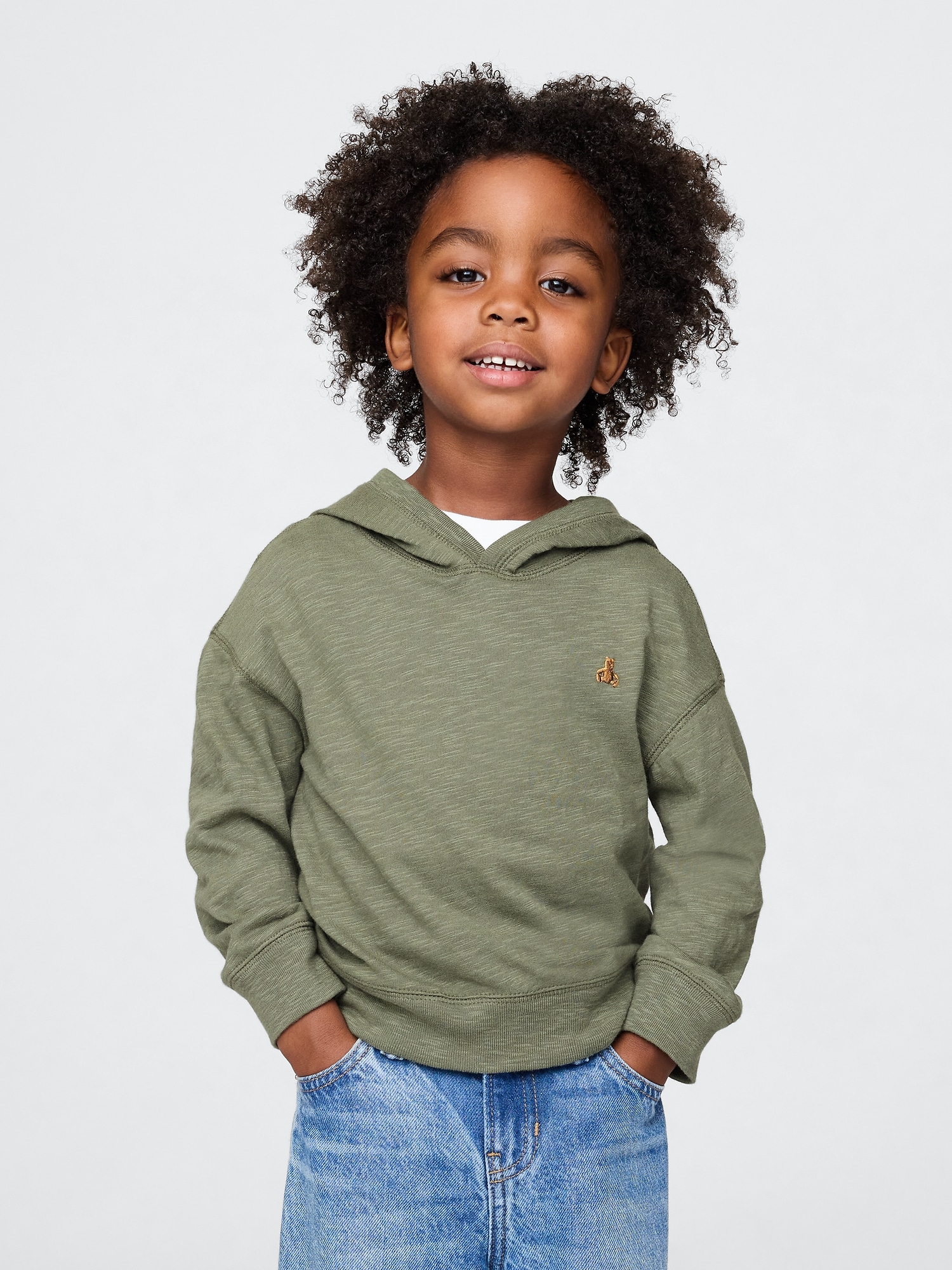 Baby & Toddler Organic Cotton Hooded T-Shirt