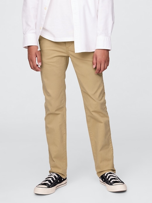 Image number 2 showing, Kids Uniform Straight-Fit Stretch Khakis