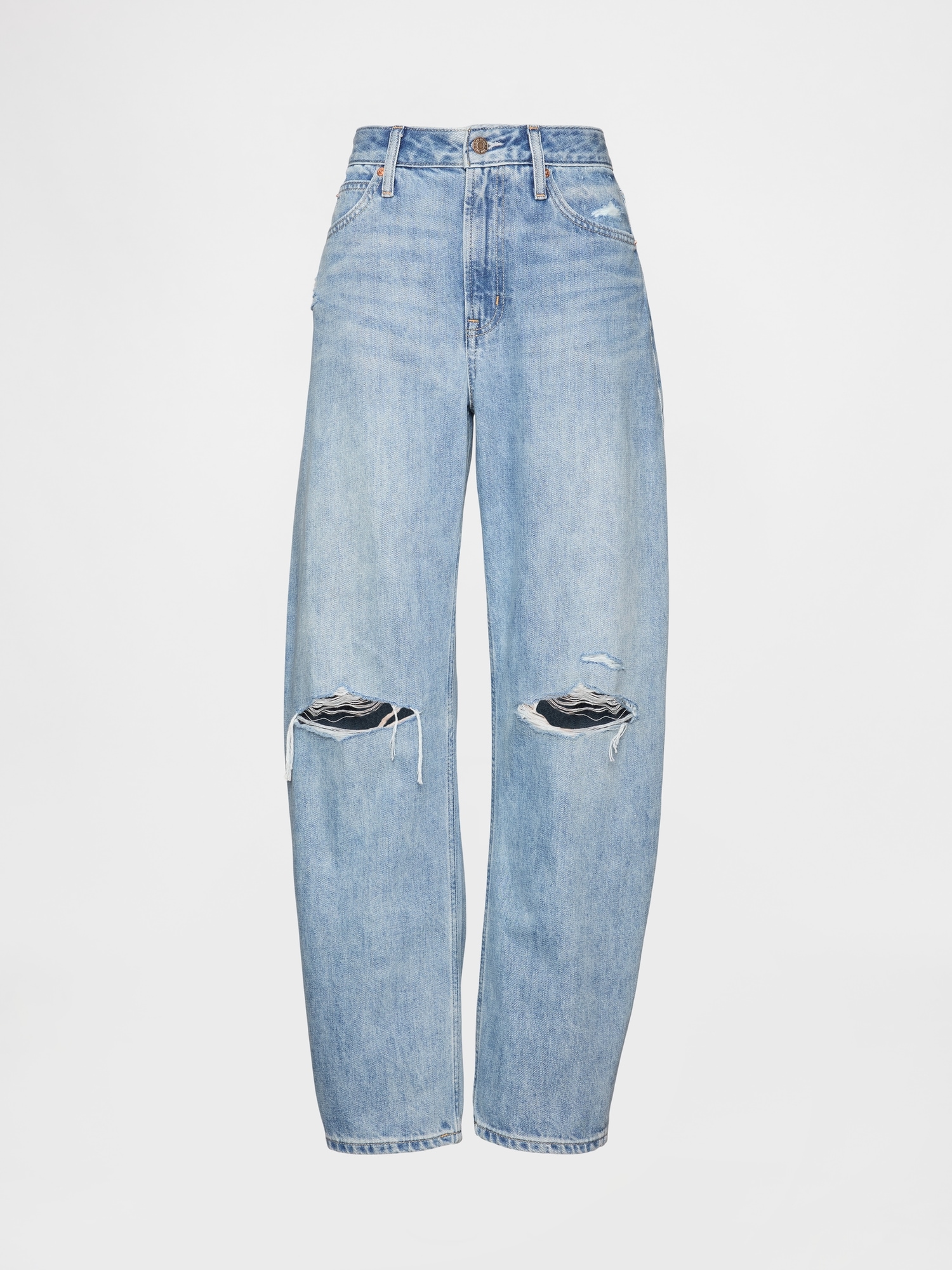 Curvy High Rise Barrel Jeans