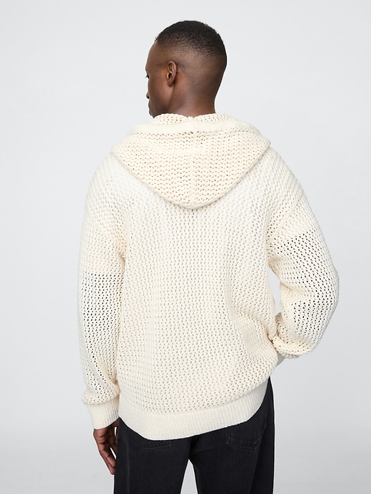 Image number 3 showing, Crochet Zip Hoodie