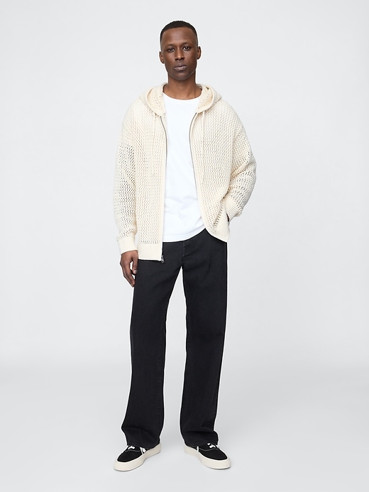Image number 2 showing, Crochet Zip Hoodie