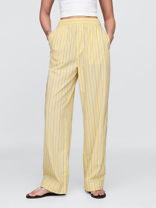 Image number 2 showing, Organic Cotton Poplin Easy Wide-Leg Pants