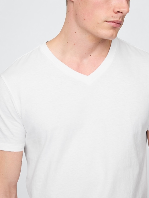 Image number 4 showing, Cotton Jersey V-Neck T-Shirt
