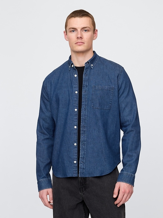 Image number 1 showing, Denim Pocket Shirt