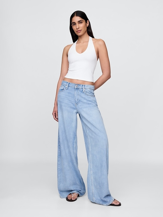 2 of 8 showing, with the color Fresh white of product CloseKnit Cropped Halter Top