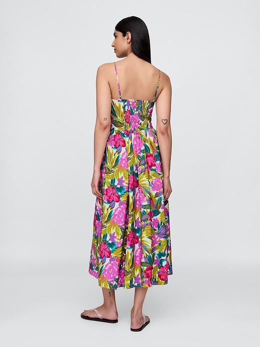 Image number 2 showing, Floral V-Neck Midi Dress