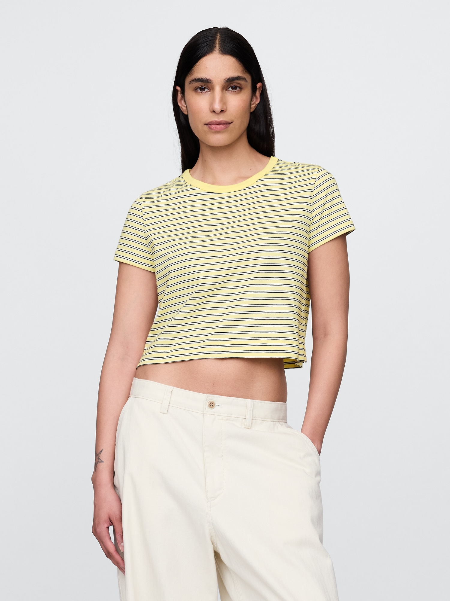 Organic Cotton VintageSoft Cropped T-Shirt
