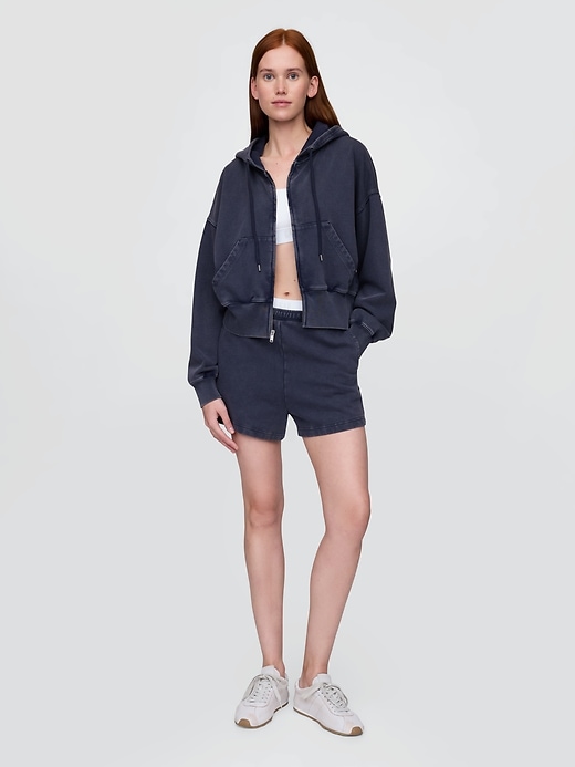 Image number 3 showing, Heavyweight French Terry Oversized Zip Wedge Hoodie