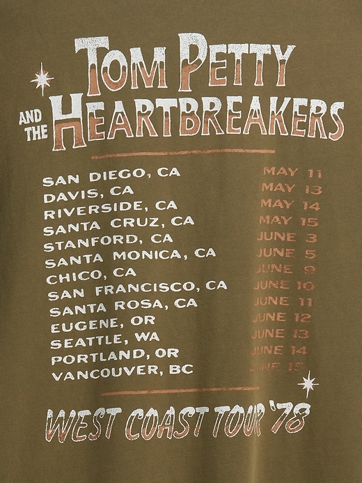 Image number 4 showing, Tom Petty And The Heartbreakers Relaxed Graphic T-Shirt