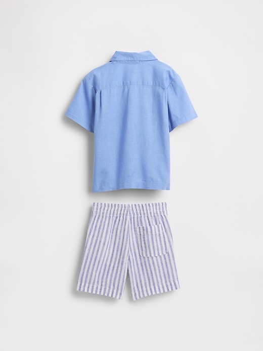Image number 3 showing, Baby & Toddler Linen-Cotton Cabana Set