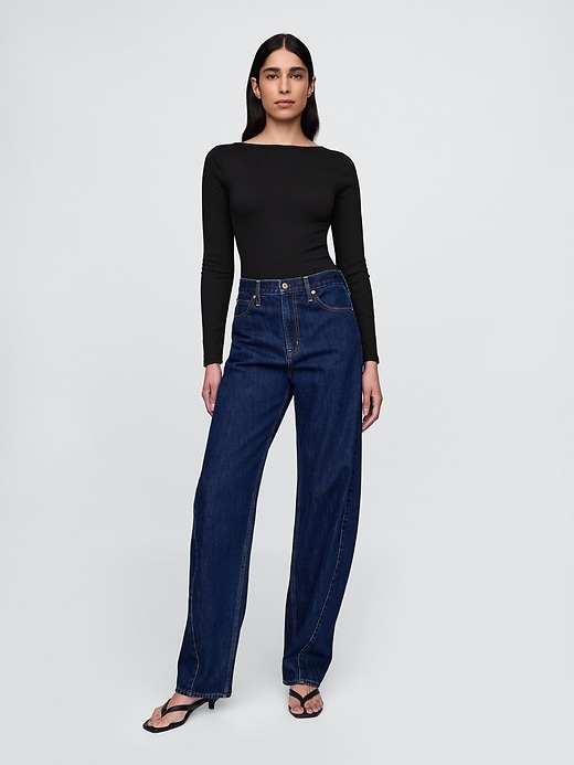 Image number 3 showing, Boatneck Open-Back Top