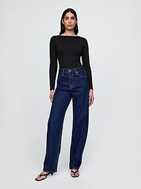 Boatneck Open-Back Top