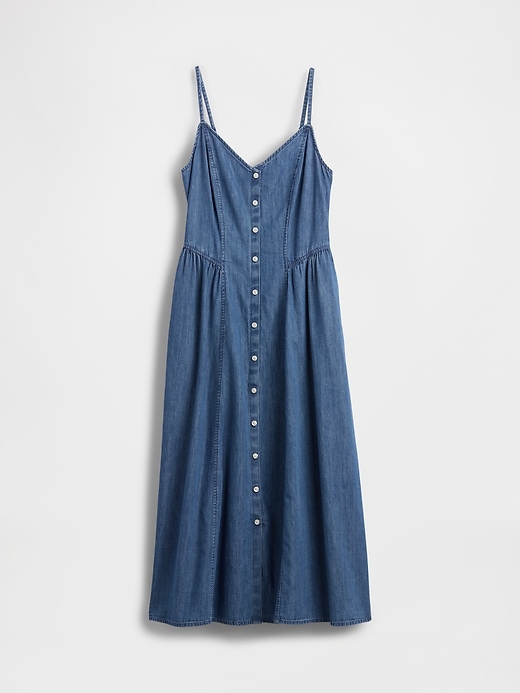 Image number 4 showing, Denim Seamed Maxi Dress