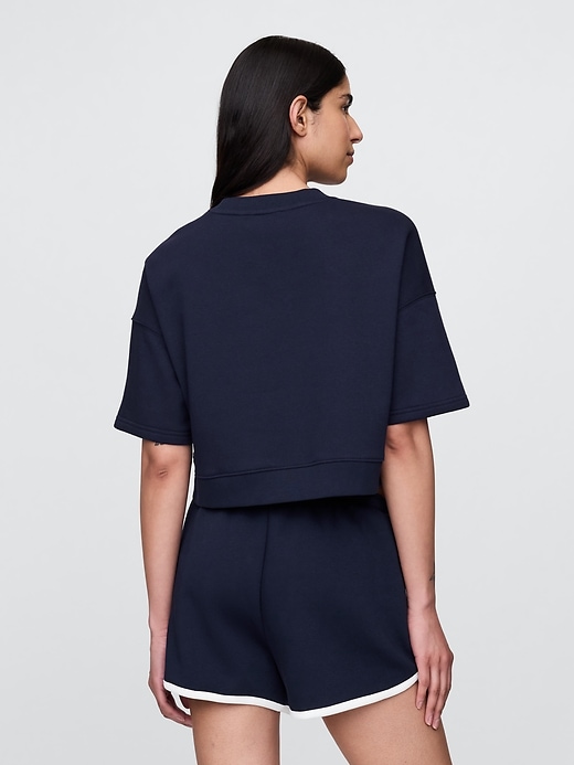 Image number 3 showing, VintageSoft Cropped Elbow-Sleeve Sweatshirt