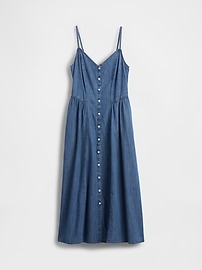 Denim Seamed Maxi Dress
