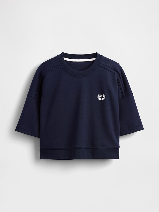 Image number 5 showing, VintageSoft Cropped Elbow-Sleeve Sweatshirt