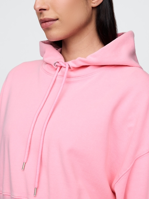 Image number 4 showing, French Terry Cropped Oversized Hoodie