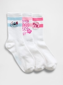 View large product image 1 of 1. Lilo & Stitch Kids Crew Socks (3-Pack)