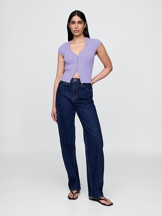 Image number 2 showing, Cropped Rib Cardigan