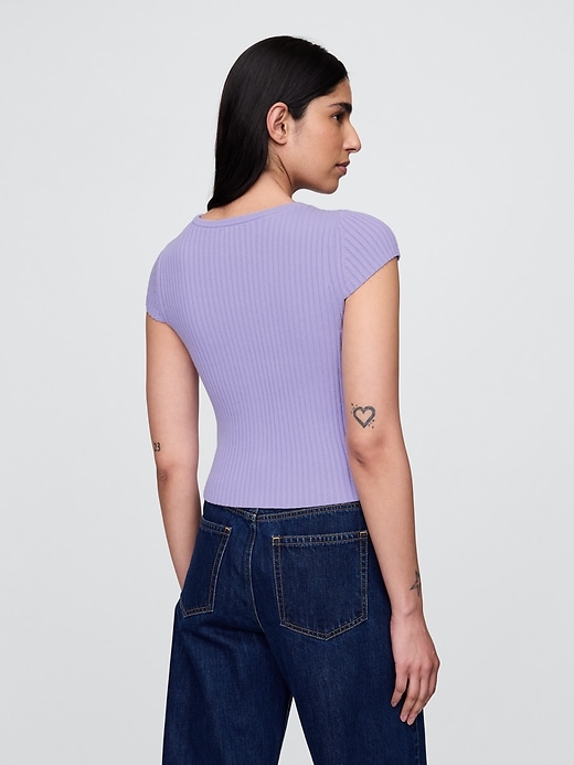 Image number 3 showing, Cropped Rib Cardigan