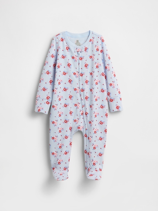 Image number 1 showing, Baby First Favorites Organic Cotton Footed One-Piece