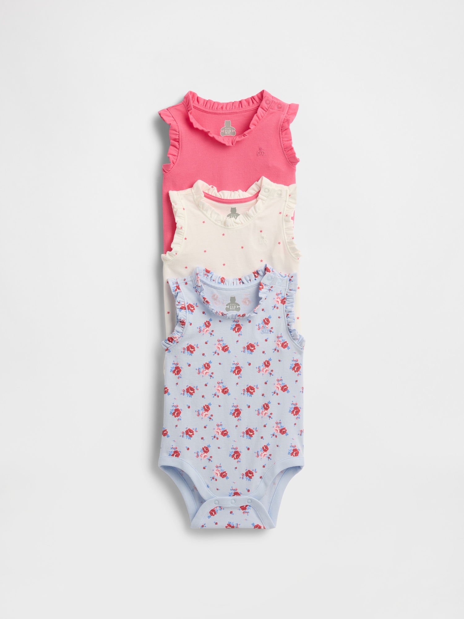 Baby First Favorites Organic Cotton Ruffle Bodysuit (3-Pack)