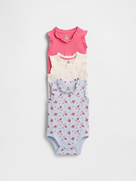 Baby First Favorites Organic Cotton Ruffle Bodysuit (3-Pack)