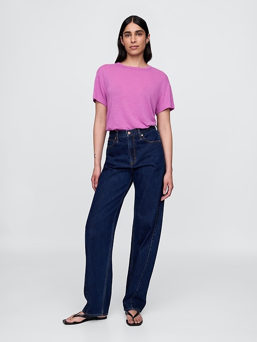 Image number 2 showing, Linen-Blend T-Shirt