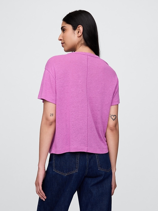 Image number 3 showing, Linen-Blend T-Shirt