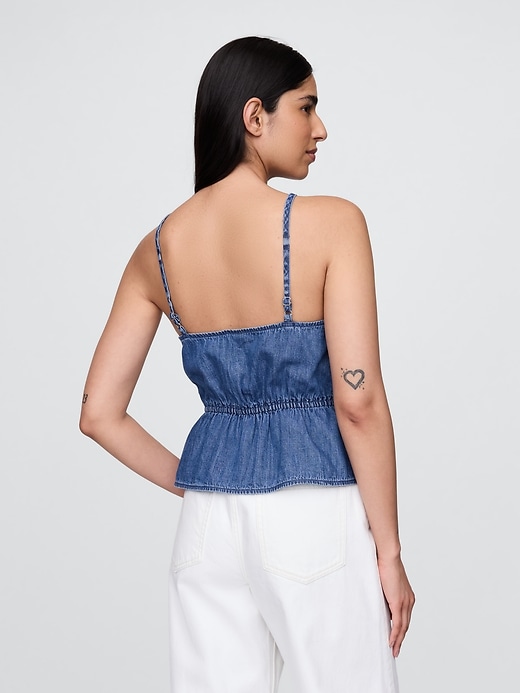 Image number 3 showing, Denim Peplum Cami