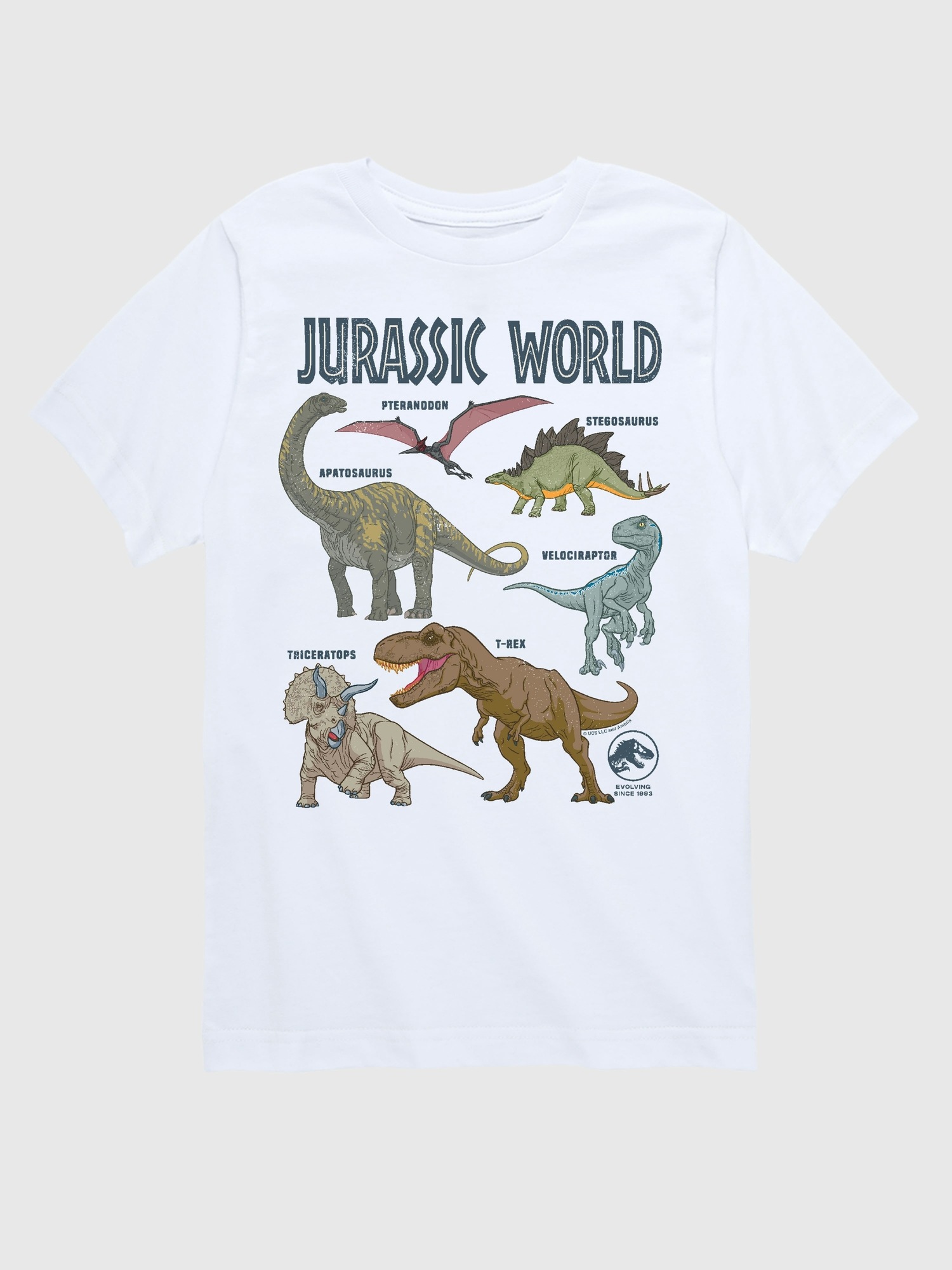 Kids Jurassic World Dinosaur Short Sleeve T-Shirt