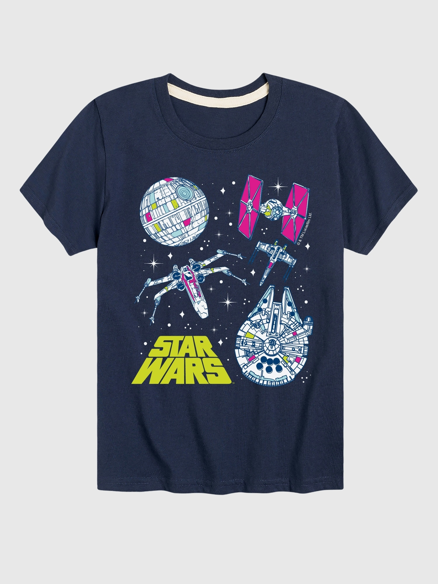 Kids Star Wars Ships Short Sleeve T-Shirt