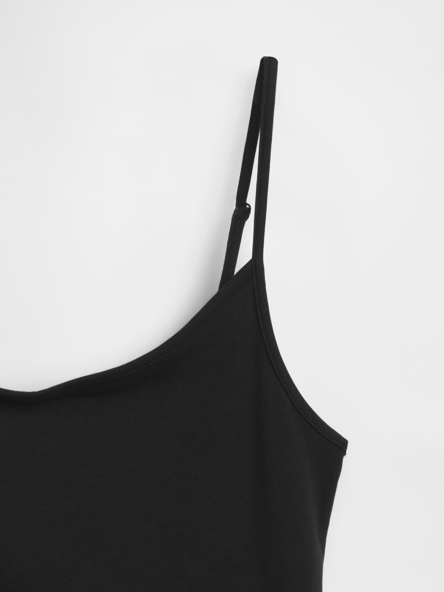 Женский топ Gap CloseKnit Basic Cami, цвет: Чёрный — фото 4