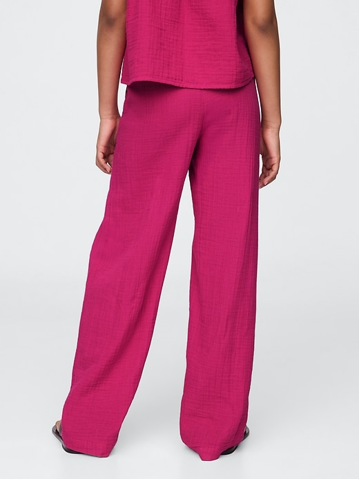 Image number 4 showing, Kids Crinkle Gauze Easy Wide-Leg Pants