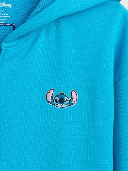 Image number 5 showing, Lilo & Stitch Kids French Terry Cropped Zip Hoodie